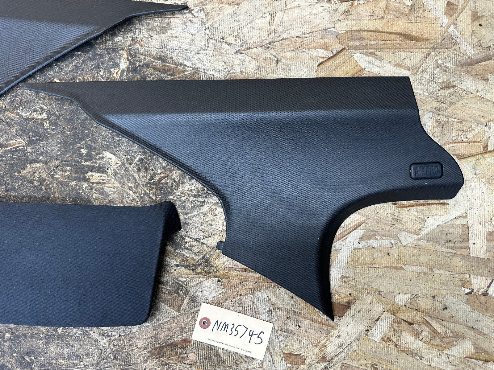 BMW 04-13 E90 3 SERIES C PILLAR+3rd BRAKE LIGHT BLACK INTERIOR TRIM 3PC 7249659