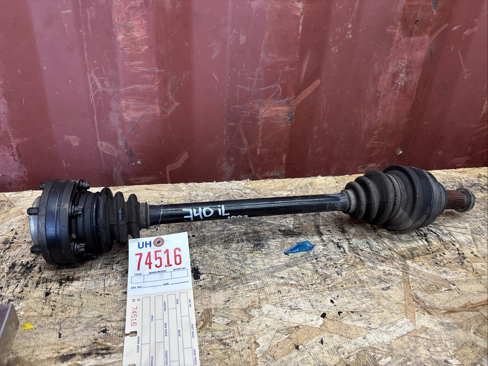 BMW OEM CV AXLE REAR LEFT  7 SERIES E38 USED M62 ENGINE 1994-2001 3321 1227730