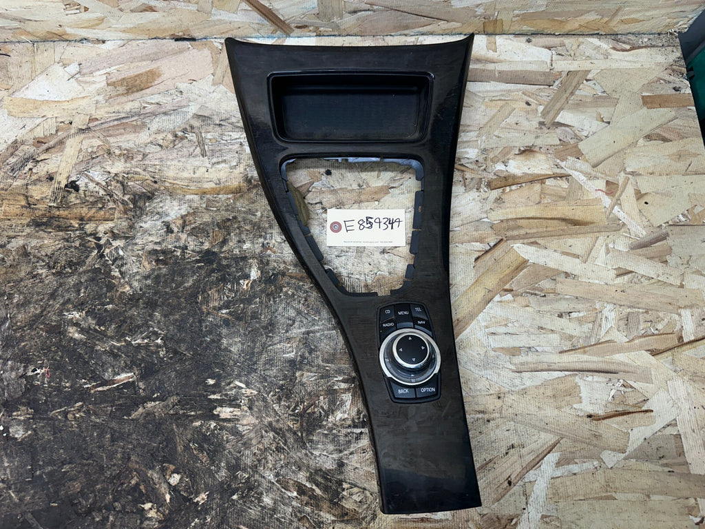 BMW 2006-2013 CENTER CONSOLE TRIM BAMBUS WOOD W iDrive CONTROL UNIT OEM 9198283