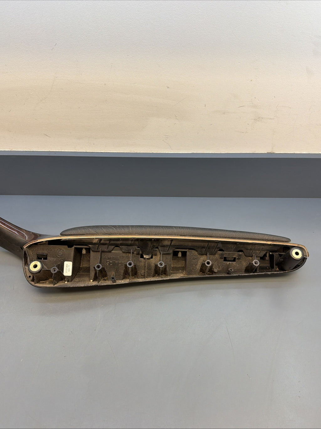 BMW E46 Coupe Convertible Armrest Door Trim Panel Front Left Brown Wood 8241093