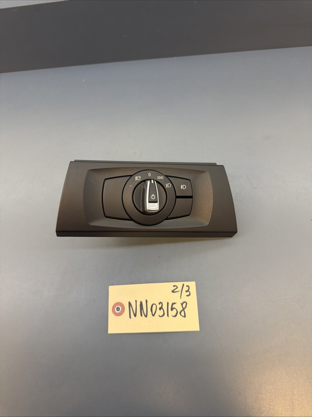 06-11 BMW E90 E92 328i 335i Headlight Control Switch Button Black 9169398 01 OEM