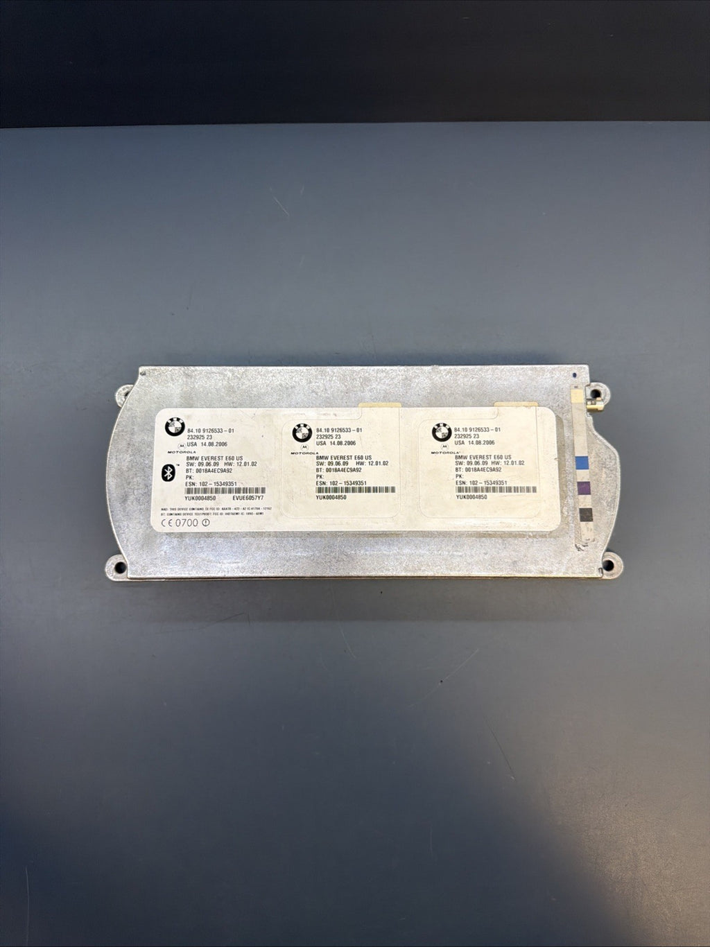BMW 2005-2012 E90 E60 TELEMATICS BLUETOOTH CONTROL MODULE OEM 9126533