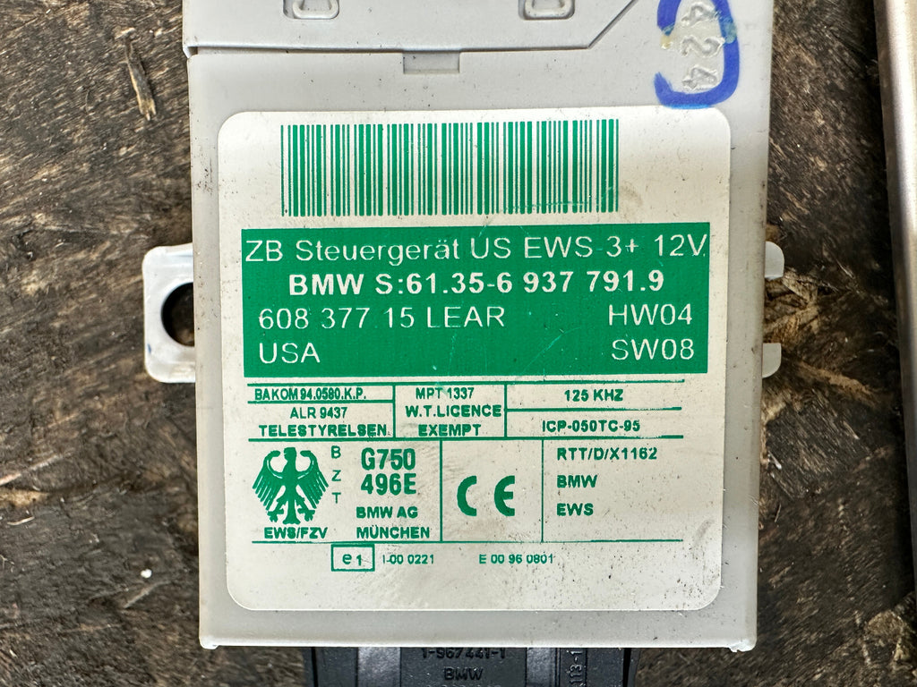 BMW 99-06 3 5 SERIES X5 Z3 M54 3.0 ENGINE ECU+CAS+KEY  SET 7545150 MS43
