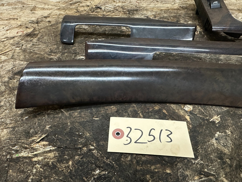 BMW 1999-2005 E46 4 PIECE BURLED WOOD INTERIOR TRIM SET OEM 8203825+6+7+6902178