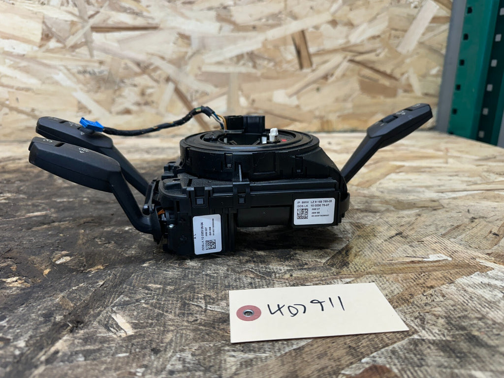 BMW 06-12 E90 STEERING COLUMN SWITCH MODULE COMPLETE W CLOCK SPRING OEM 9169755
