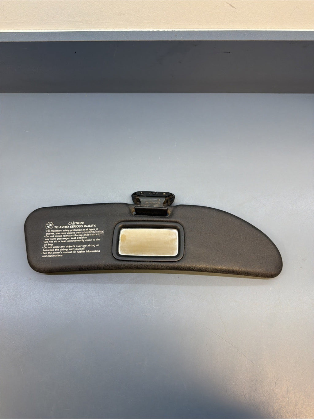 BMW Z3 Roadster Sun Visor Right Side SAE 1008-1010 w/Mirror Black OEM