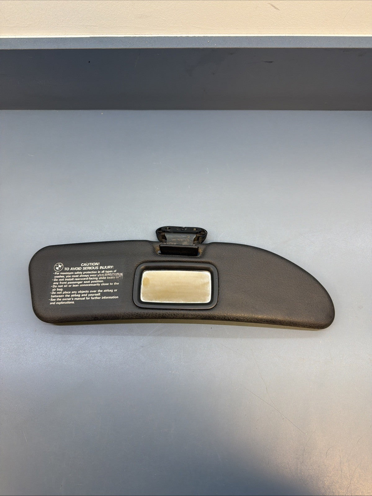 BMW Z3 Roadster Sun Visor Right Side SAE 1008-1010 w/Mirror Black OEM