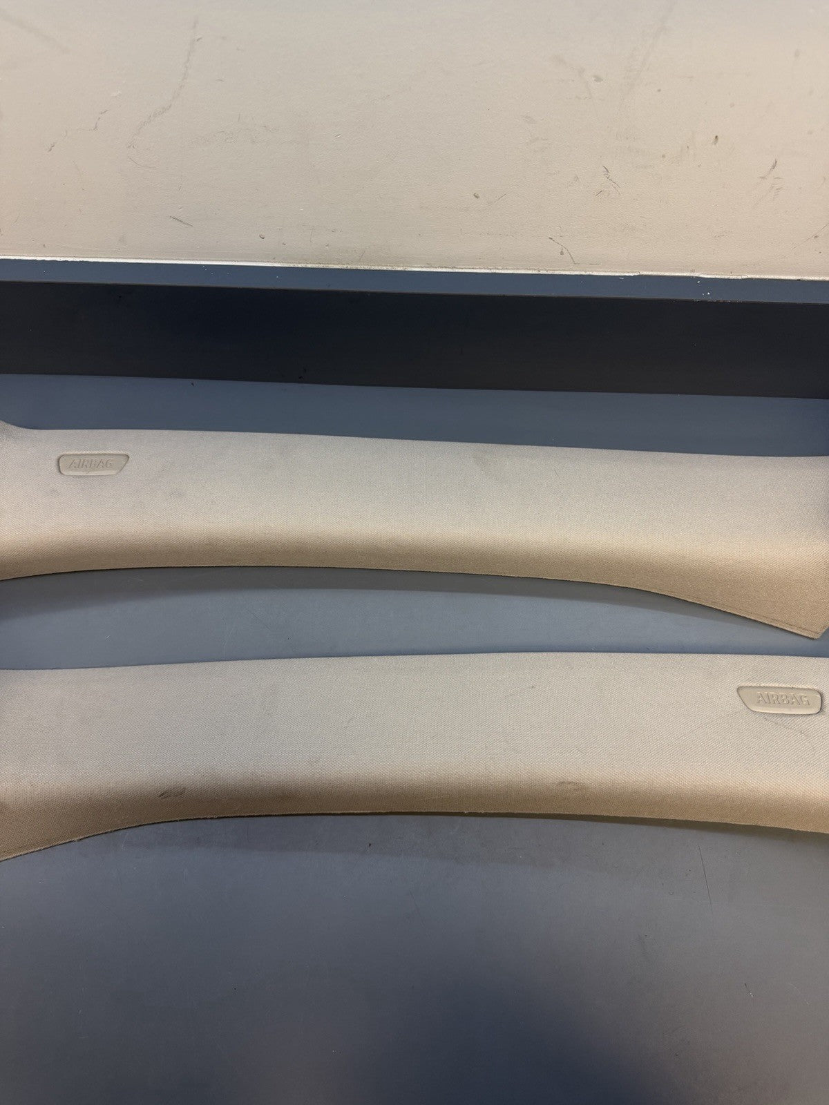 12-2015 BMW X1 Front Left Right PAIR A Pillar Trim Panel Cover 2990774 OEM GRAY