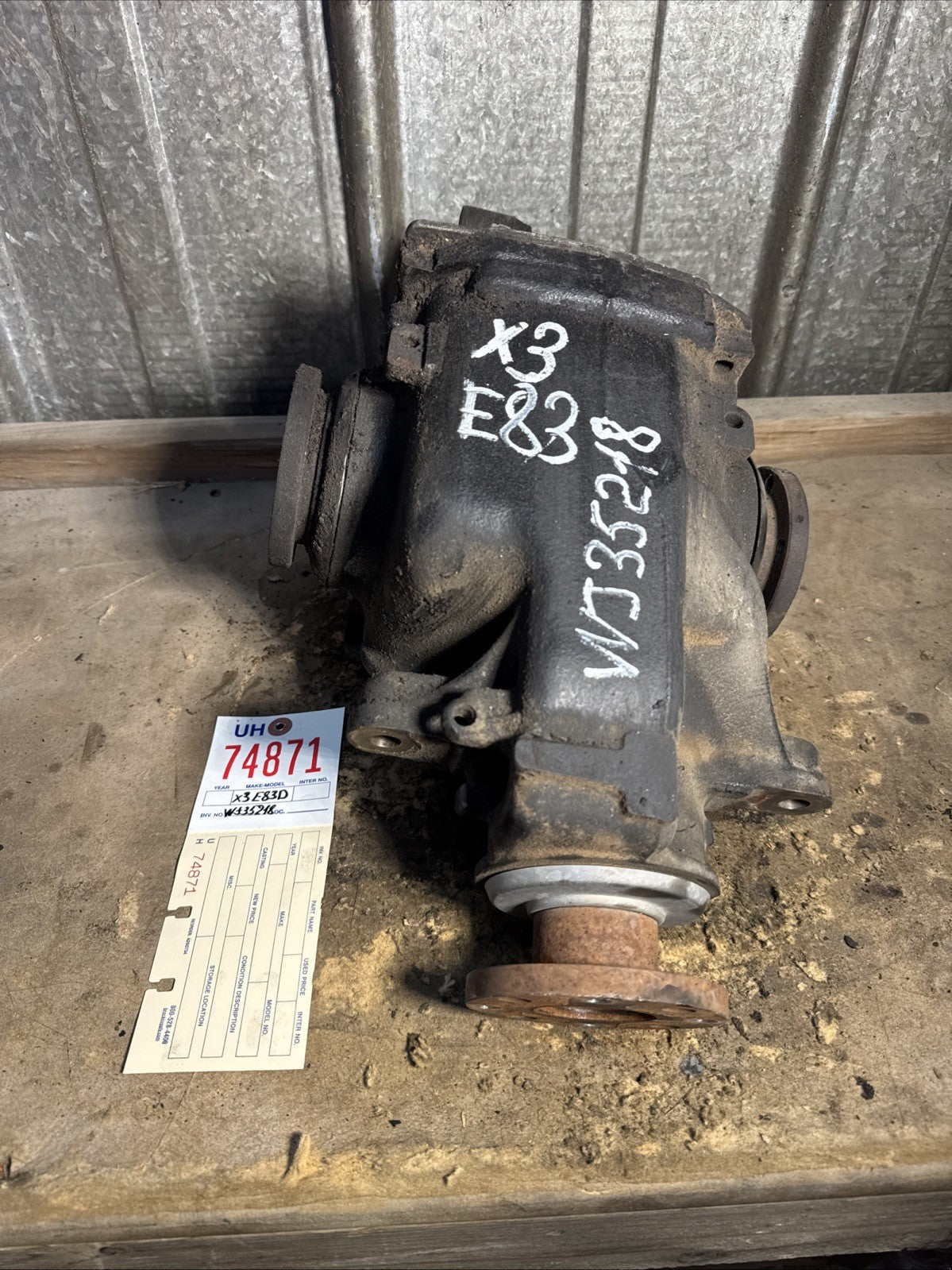 BMW REAR DIFFERENTIAL X3 E83 AUTOMATIC FINAL DRIVE 4.44 7508903