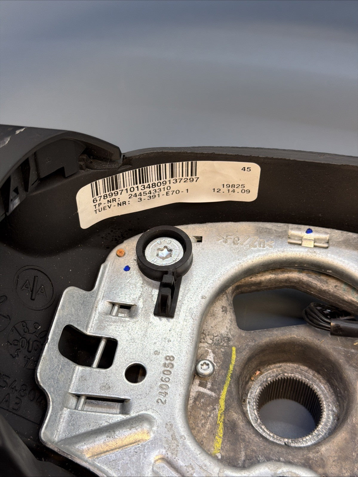 2007-13 BMW X5, E70 Black Leather Steering Wheel W/ Audio OEM 2445433