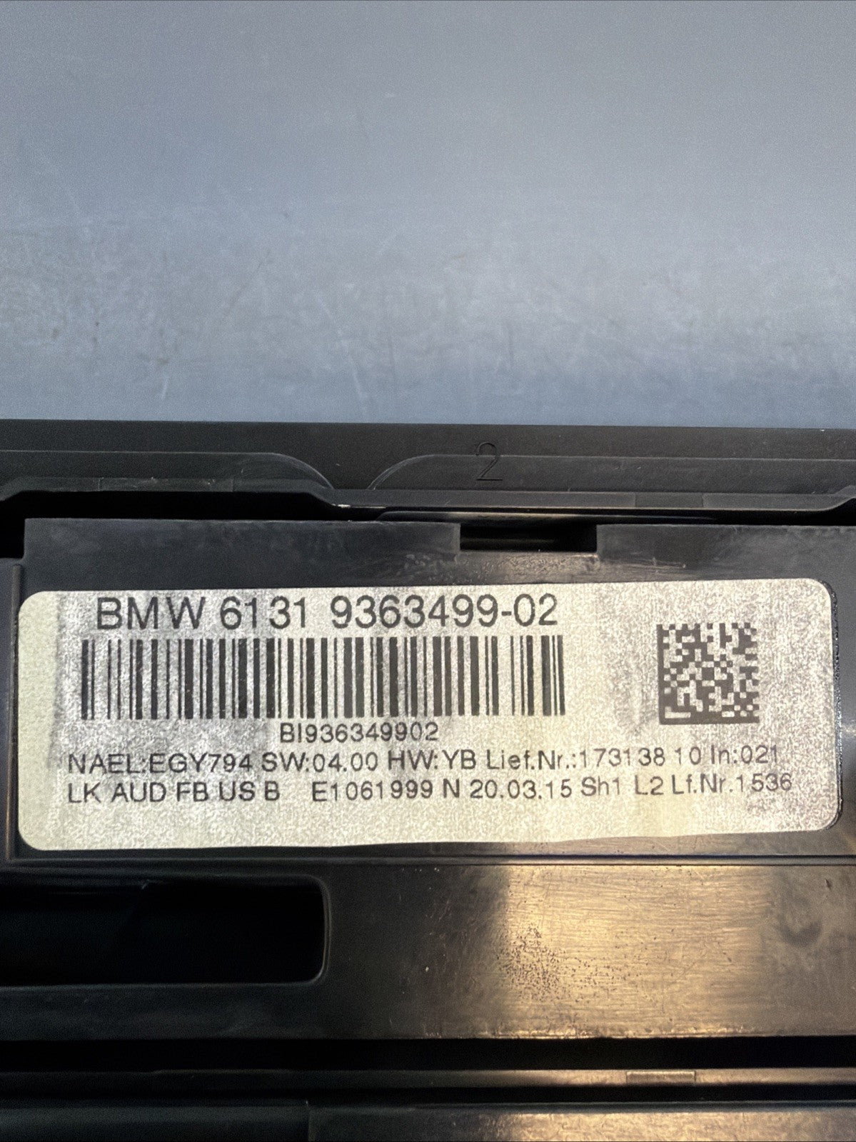 12-18 BMW 3 & 4 Series F30 F32 Radio Climate Temp AC Heat Control Unit 9363499