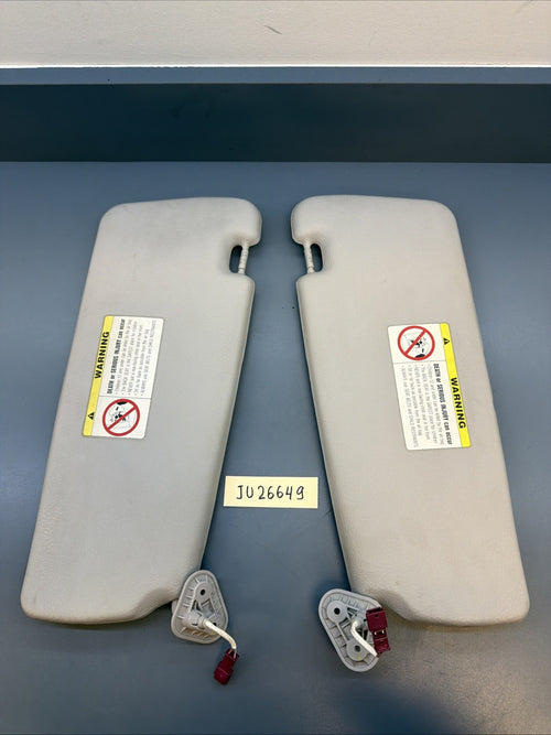 00–03 BMW E46 330ci Right & Left Light Sun Visor Mirror Leather Set OEM
