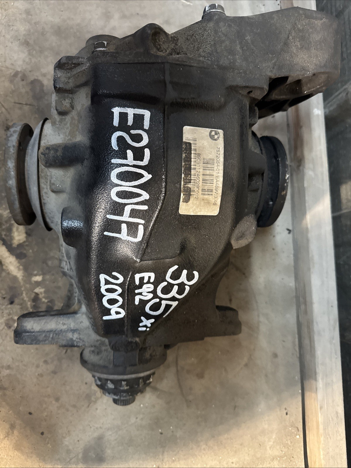 BMW REAR DIFFERENTIAL E92 SERIES 335XI AUTO FINAL DRIVE 3.46 7572054
