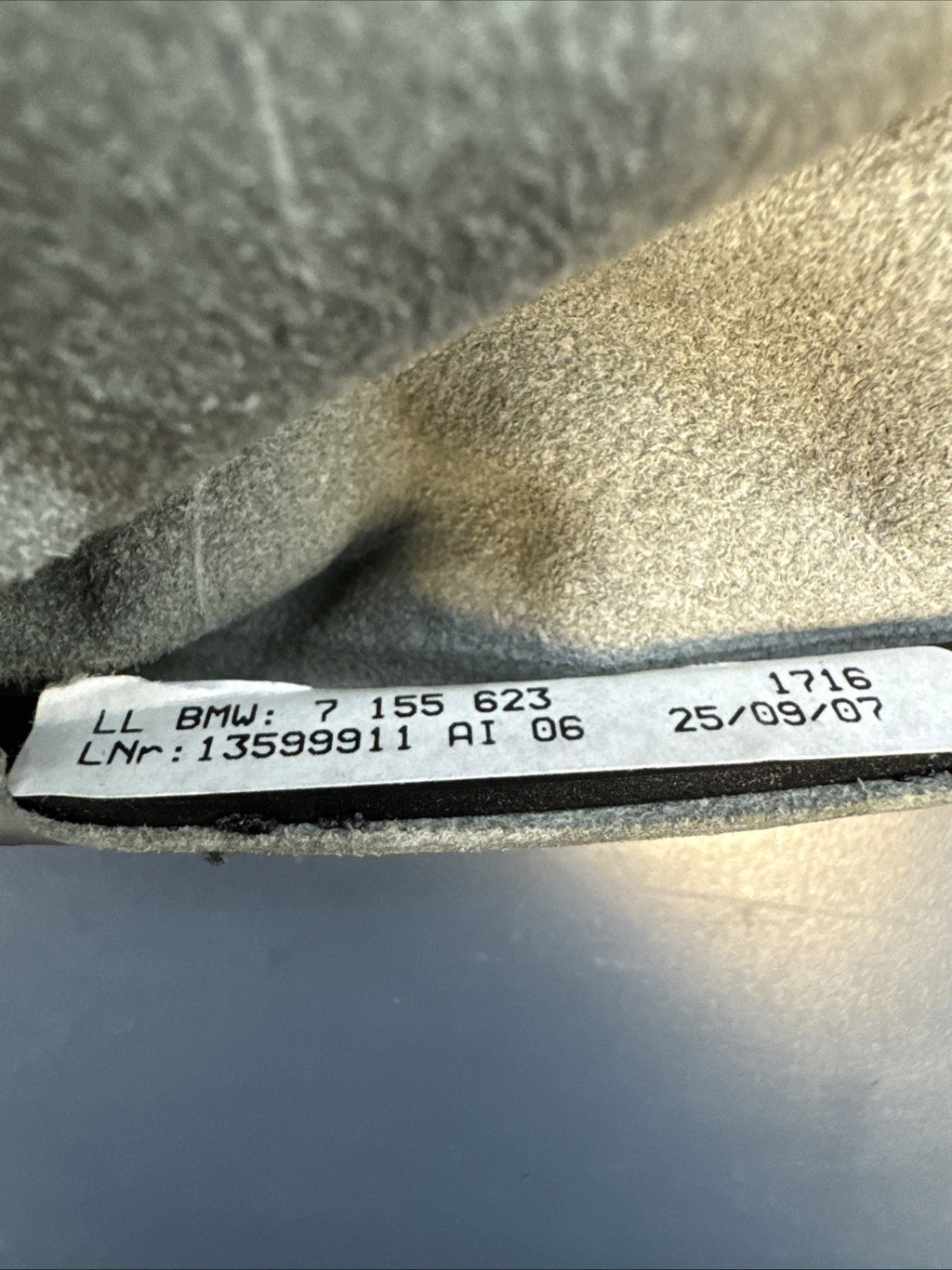 2007 BMW 335i 335xi 328xi 328i E90 Park Emergency Brake Cover Boot Gray 7155623
