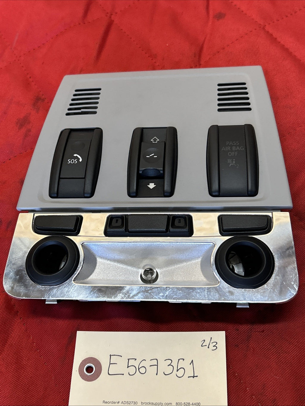 07-13 BMW E92 E90 128i 135i 328i 335i M3 Sunroof Switch Dome Light 9225537 GRAY