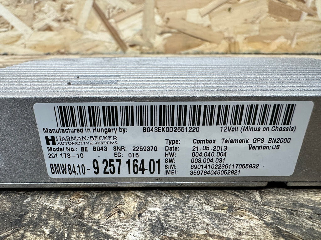 BMW 2010-2016 1/3 SERIES X1 X5 X6 Z4 GPS TELEMATICS CONTROL MODULE TCU 9257164