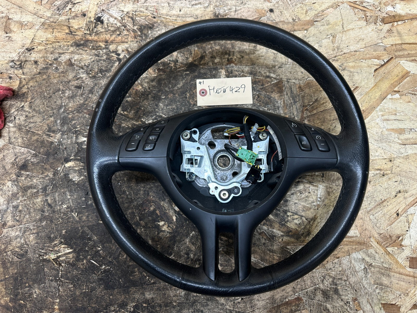 BMW 99-06 E46 3 SERIES BLACK LEATHER SPORT STEERING WHEEL OEM 101493/6760659