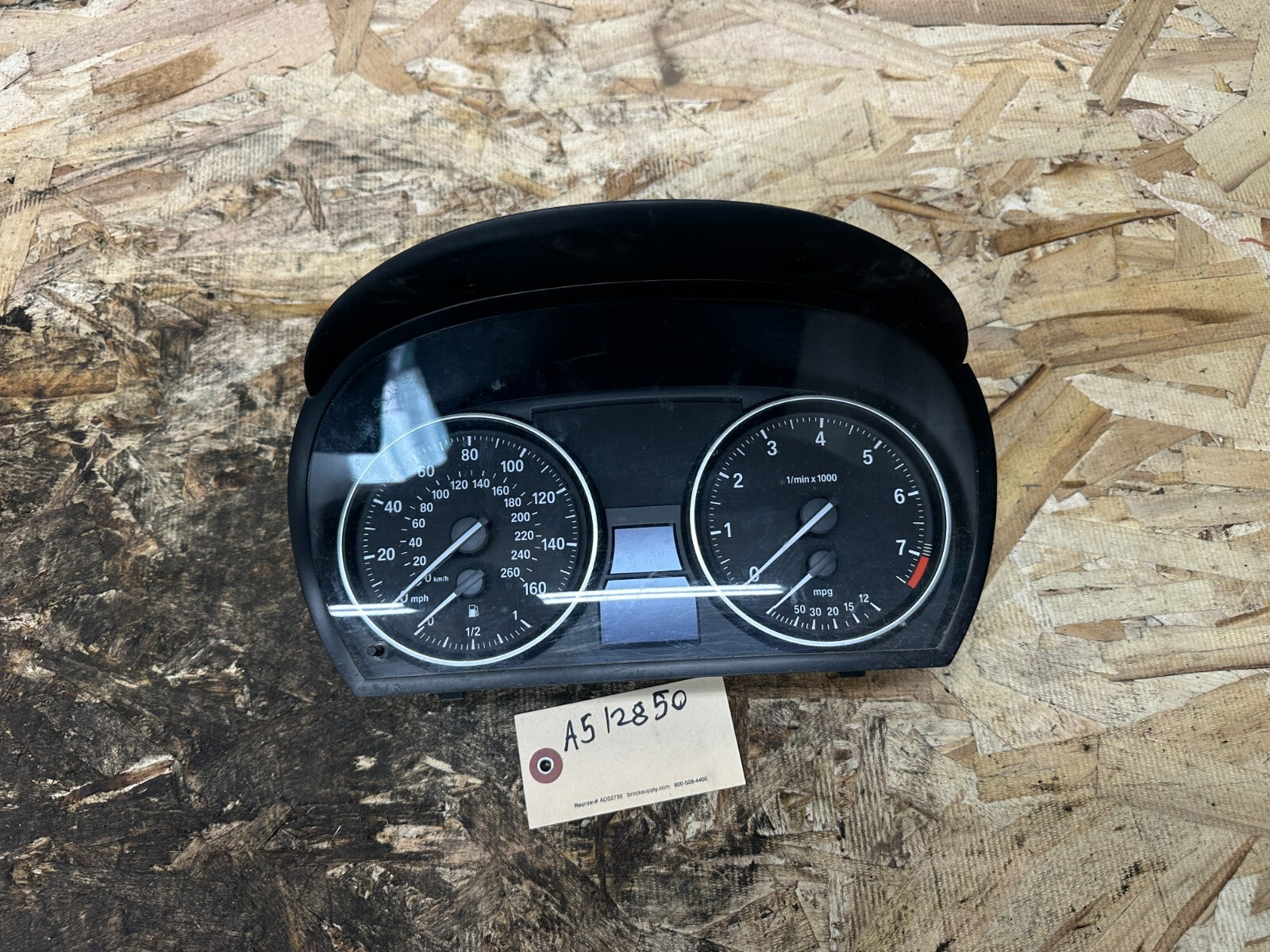 BMW 2006-2013 E90 SPEEDOMETER INSTRUMENT GAUGE CLUSTER BLACK OEM 9187066