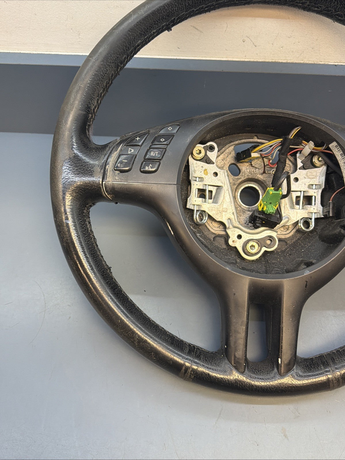 BMW 99-06 E46 3 SERIES BLACK LEATHER SPORT STEERING WHEEL OEM 101493/6760659