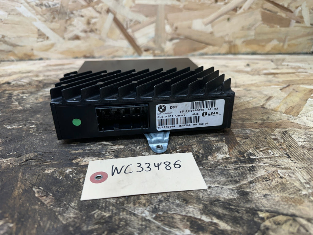 BMW 03-10 E83 X3 LEER STEREO RADIO AUDIO AMPLIFIER HiFi W BRACKET OEM 6990098