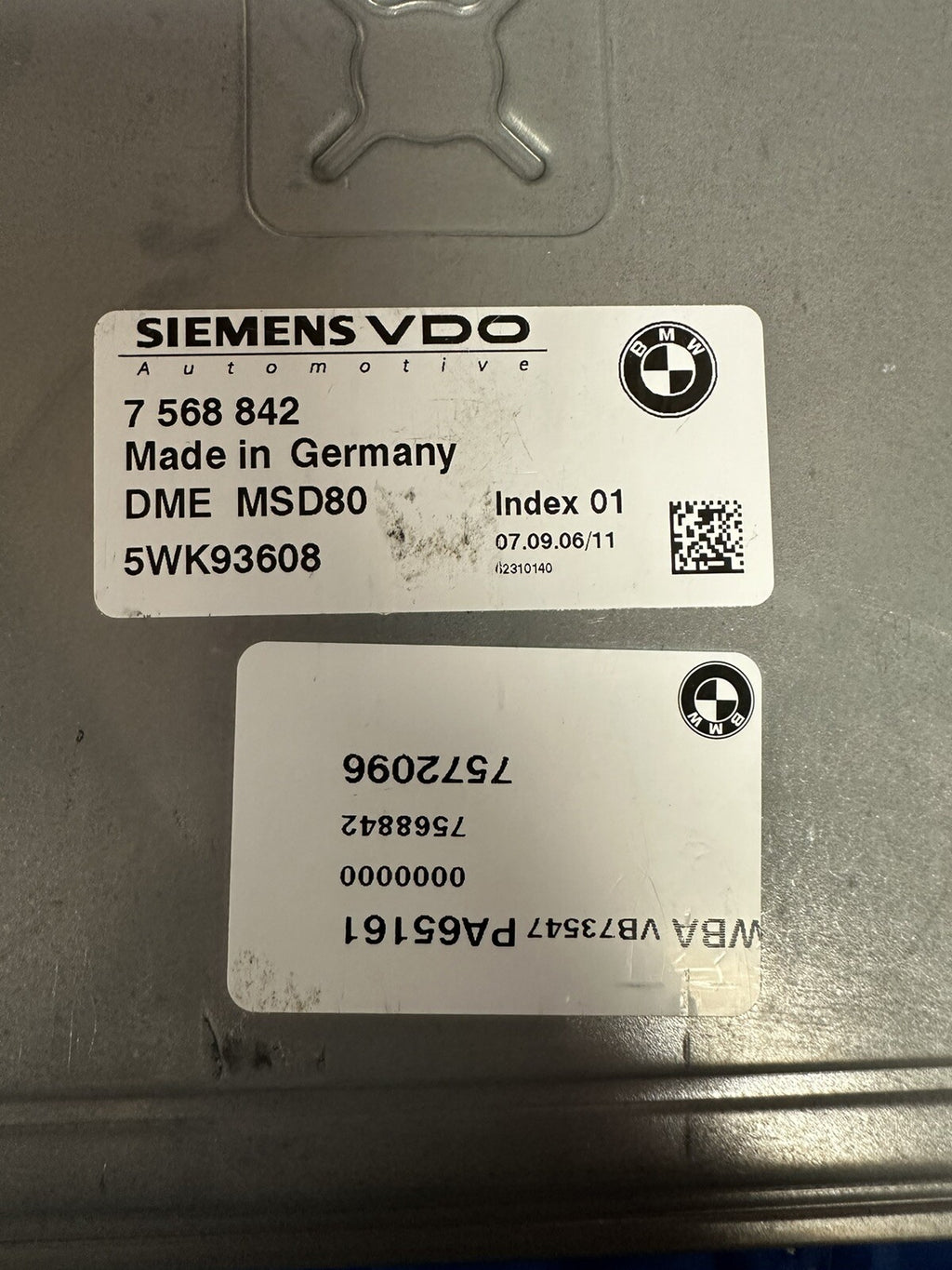 BMW E88 E90 E92 135 335 535 N54 DME ECU Engine Computer CAS3 Module Key Set OEM