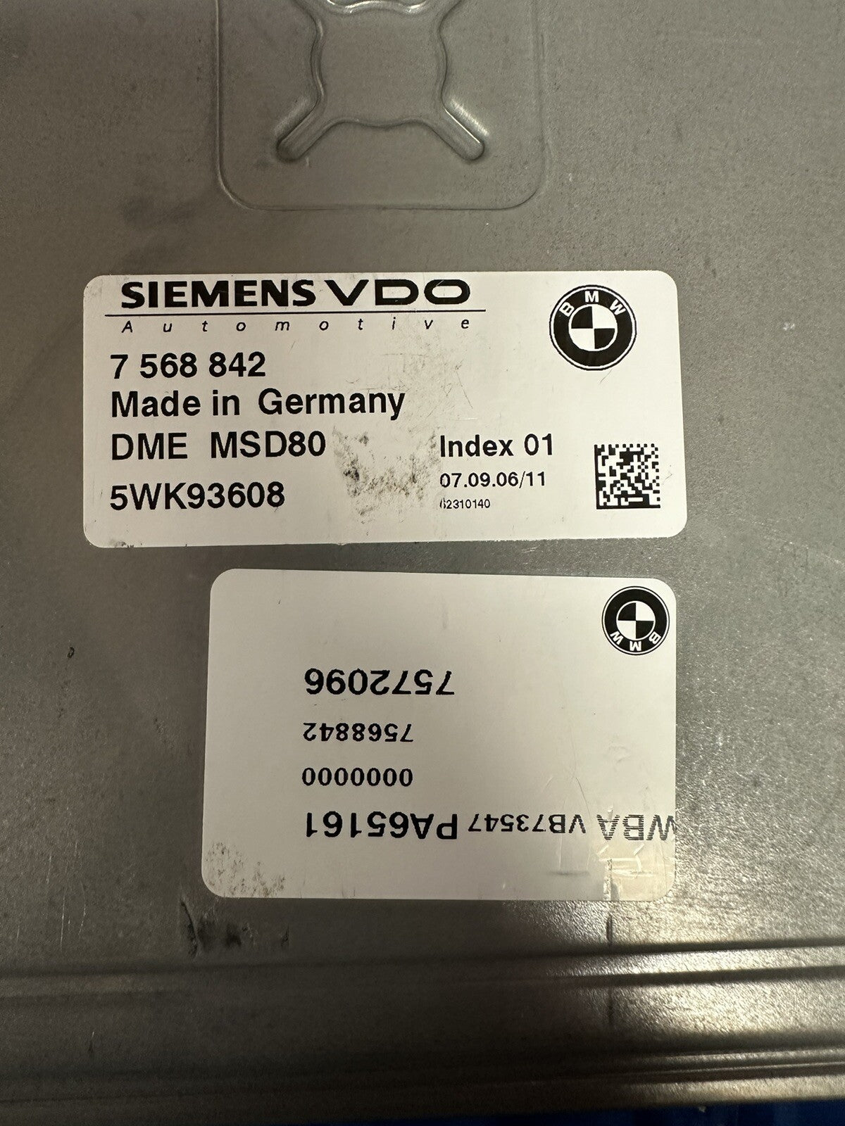 BMW E88 E90 E92 135 335 535 N54 DME ECU Engine Computer CAS3 Module Key Set OEM