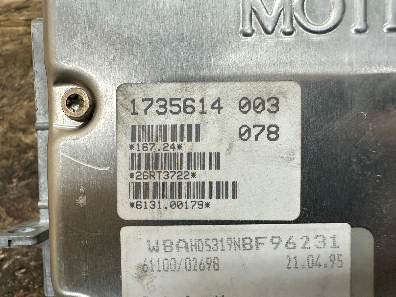 BMW 89-96 E34 5 SERIES GREEN LABEL NON VANOS ECU ECM DME OEM 1735614