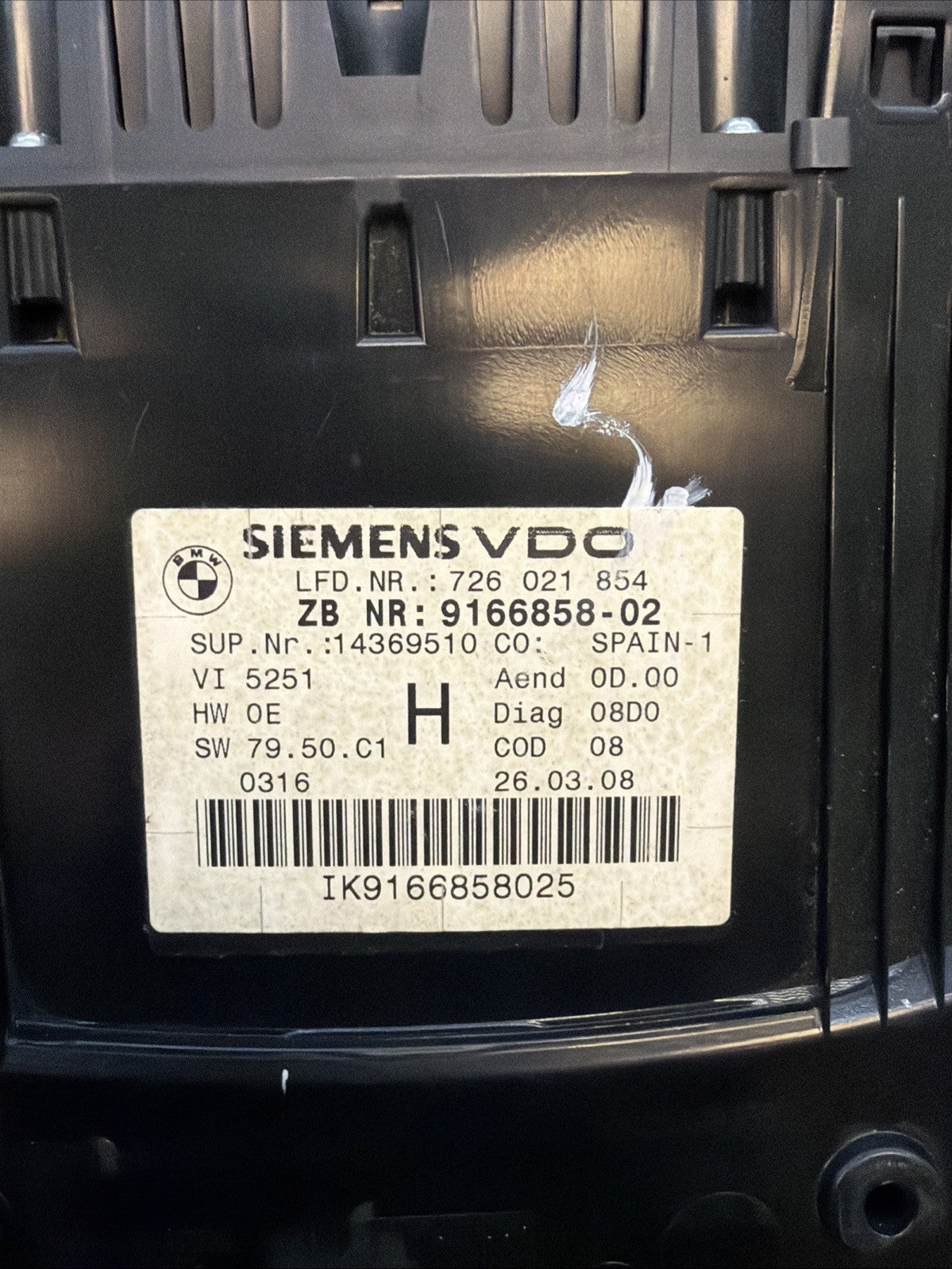 07-11 BMW E90 E92 E93 335i N54 N55 Instrument Speedometer Cluster 9166858 141K