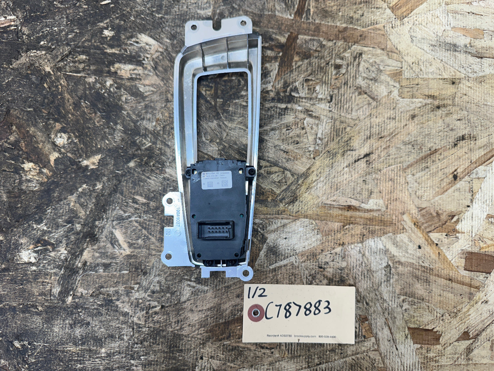 BMW 09-18 5/6 SERIES X3 X4 PARKING BRAKE SWITCH + TRIM SILVER OEM 9217594