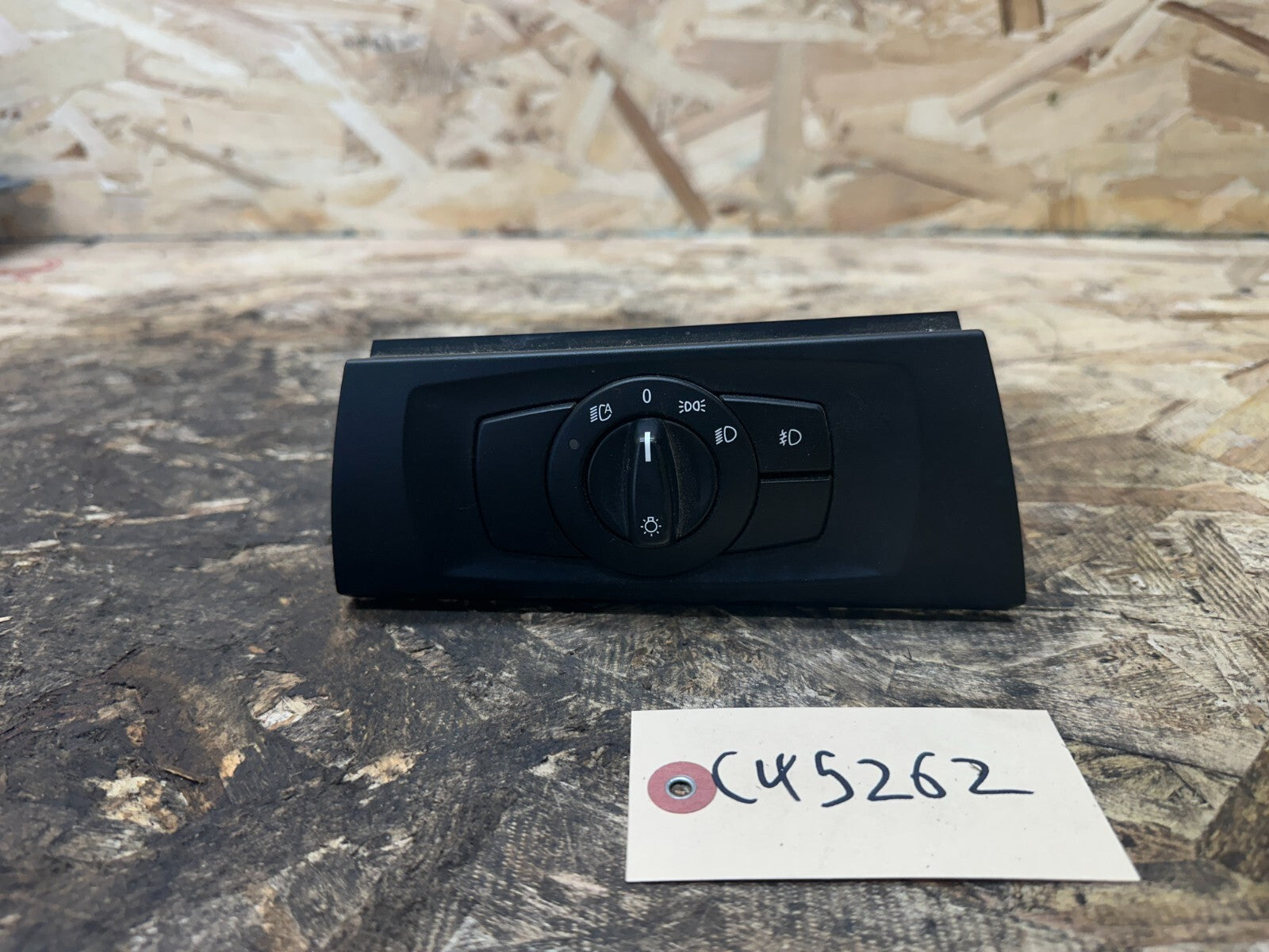 BMW 06-13 E9X 3 SERIES HEADLIGHT FOG LIGHT CONTROL SWITCH BLACK OEM 6938864