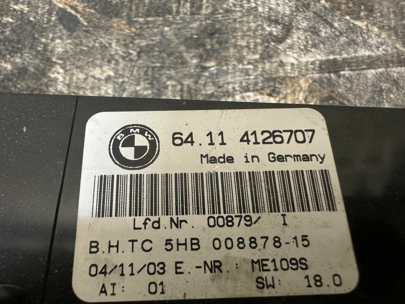 BMW 1999-2005 E46 AC/HEATER TEMPERATURE CLIMATE CONTROL PANEL OEM 4126707