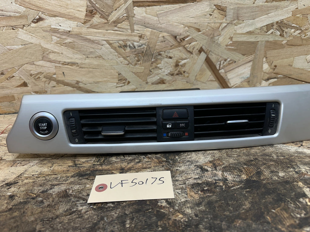 BMW 2006-2012 E90 SILVER CLIMATE CONTROL VENT TRIM 2PC OEM 6982457+6949913