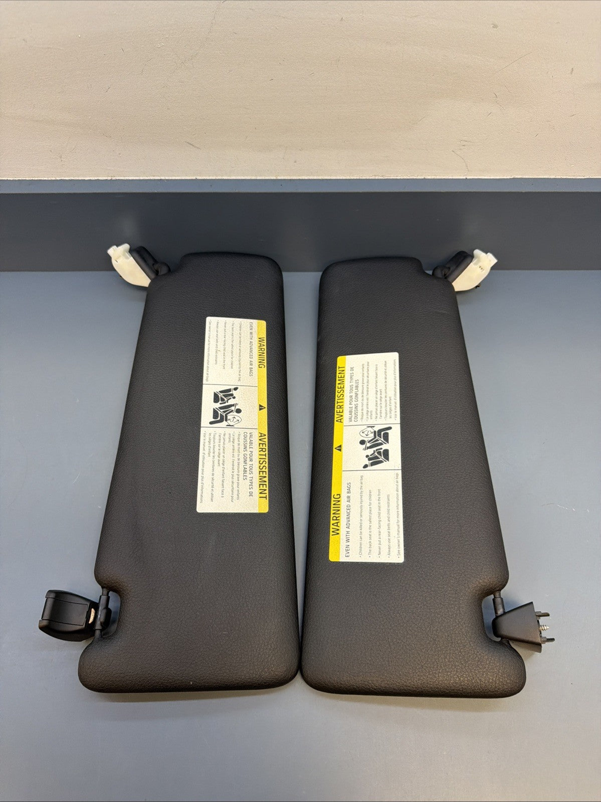 BMW F30 F36 F32 LEFT RIGHT SUN VISOR SHADE PANEL BLACK SET OEM 67313611 67313612