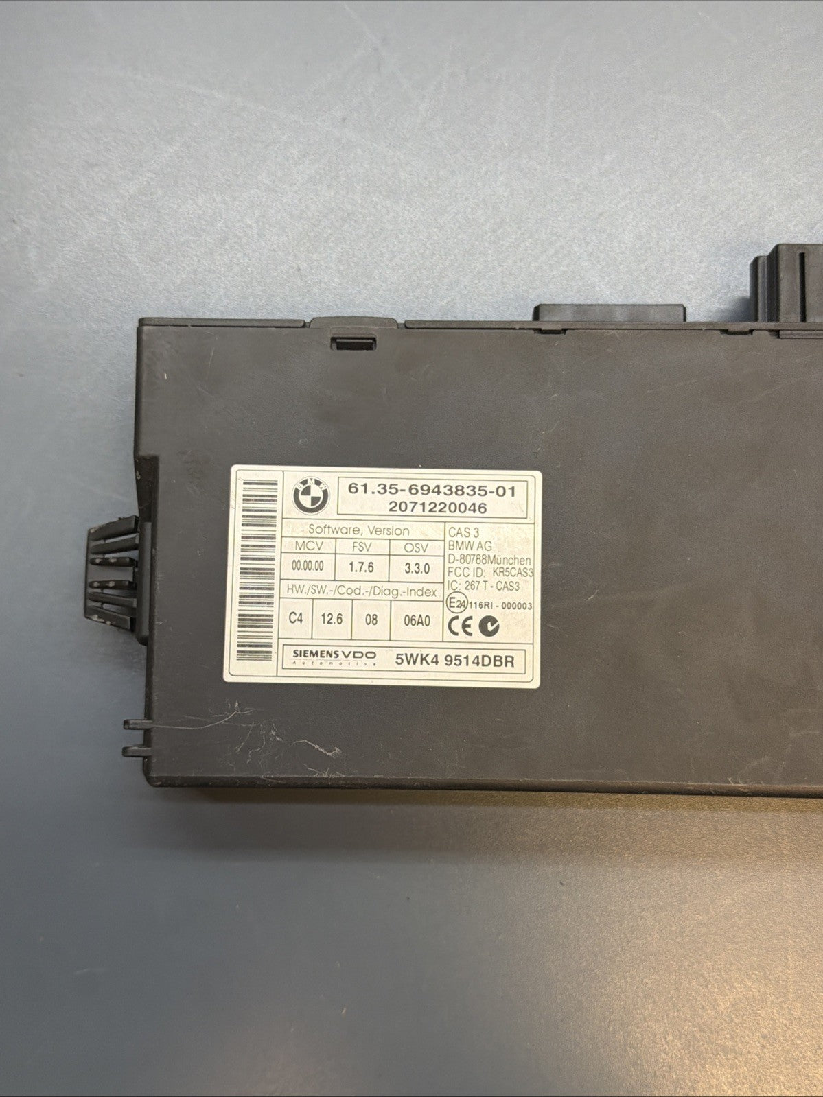 BMW 328I 128I E90 E92 E93 E82 N52 ENGINE ECU SET DME MSV80 CAS3 KEY SET 7576297