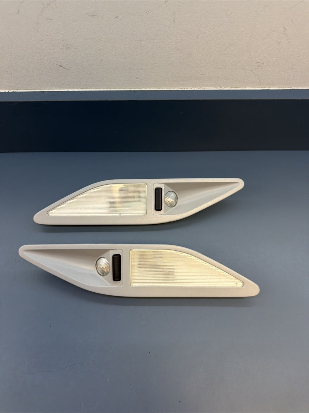 97-03 BMW E39 5 Series Left +Right Interior Pillar Light Gray 8363611 8363612