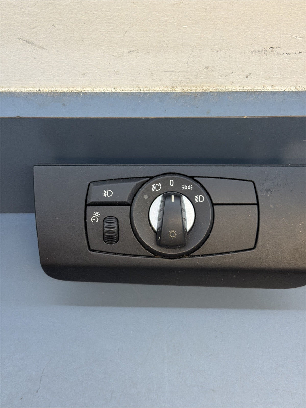 07-13 BMW E70 X5 E71 X6 HEADLIGHT FOG LIGHT CONTROL SWITCH BLACK OEM 9134728