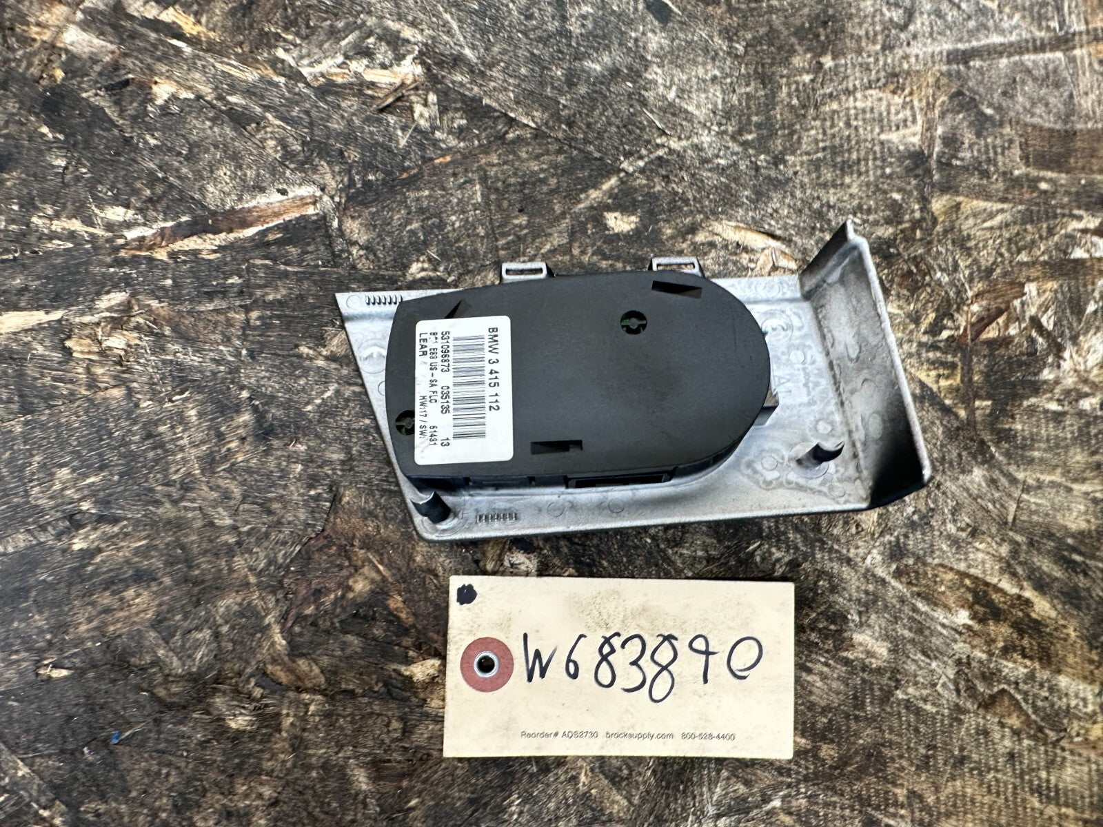 BMW 2003-2006 E83 X3 HEADLIGHT CONTROL SWITCH PANEL BLACK OEM 3415112