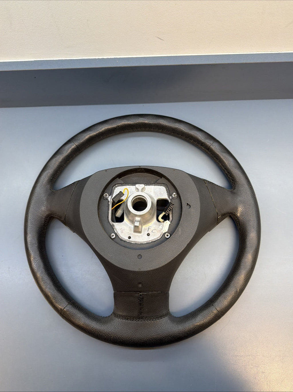 BMW 03-10 E60 5 SERIES SPORT BLACK LEATHER STEERING WHEEL OEM 11008818