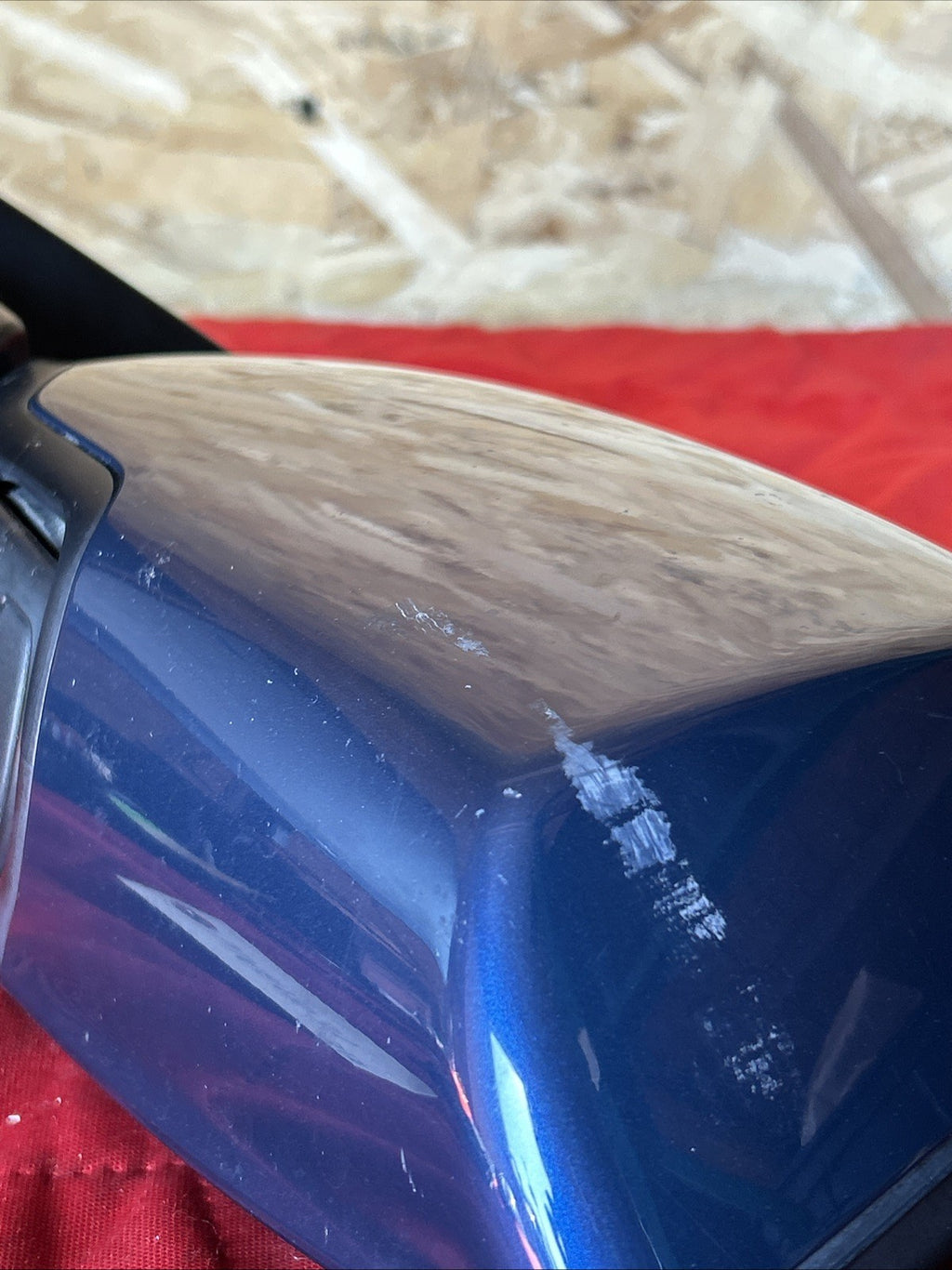 04-10 E83 BMW X3 LEFT DRIVER SIDE VIEW MIRROR E1010790 010790 MYSTIC BLUE