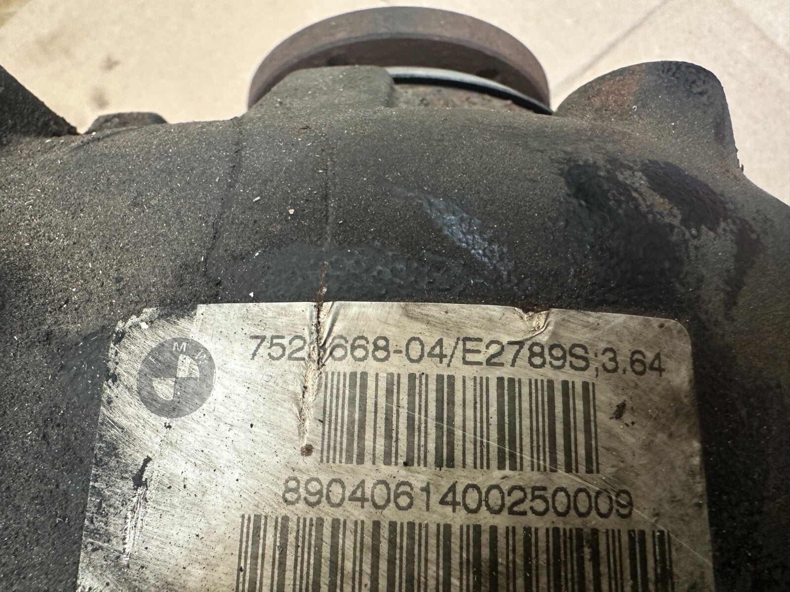 BMW E83 X3 3.0i REAR DIFFERENTIAL FINAL 3.64 DRIVE OEM 7523669/12148221