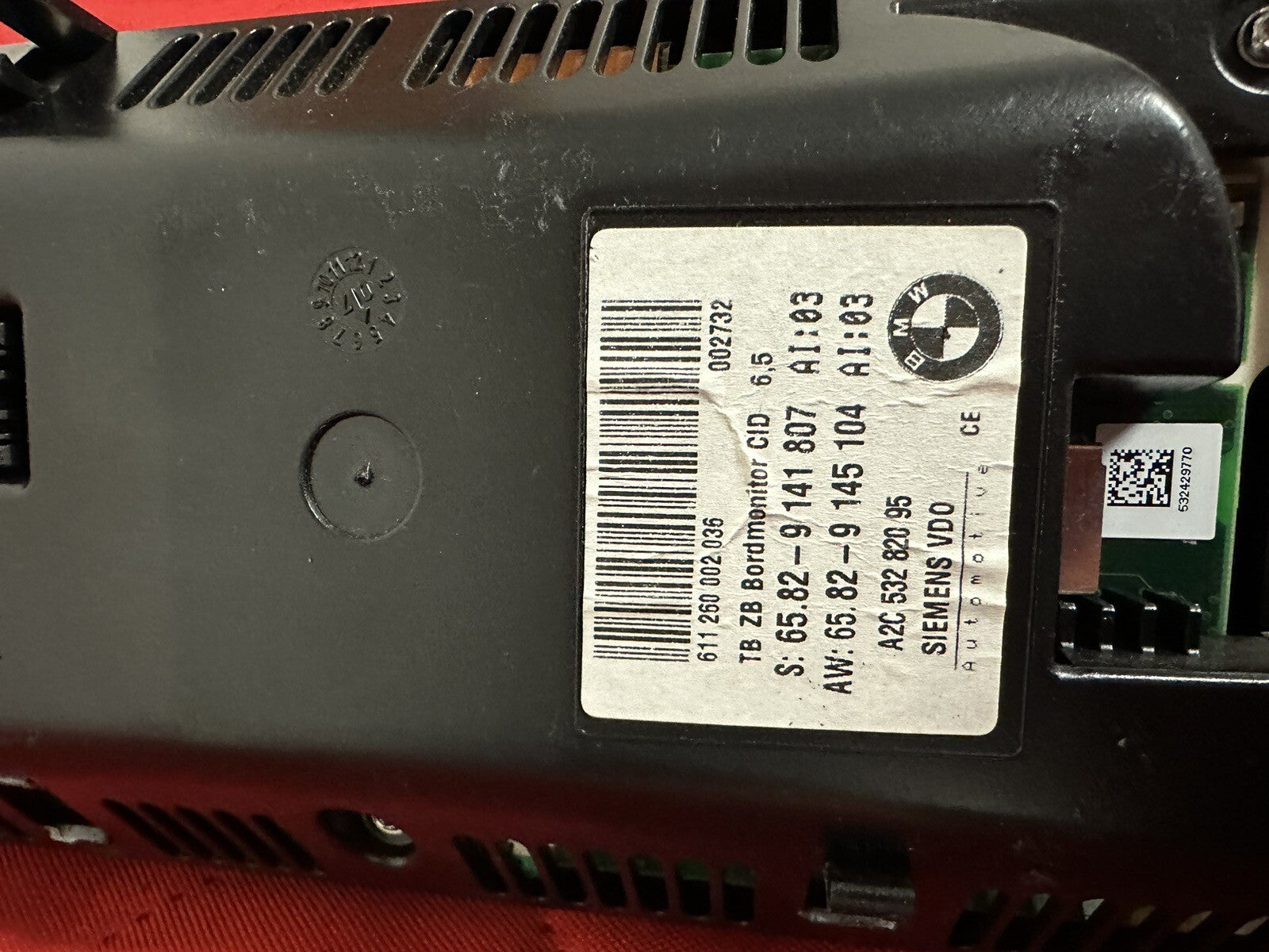 BMW E60 E63 E64 5 6 SERIES DISPLAY MONITOR SAT NAV SCREEN 6.5" OEM 9141807