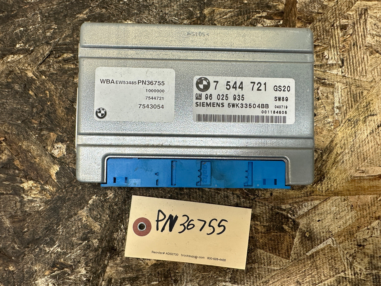 BMW 00-06 E46 E83 E53 3 SERIES X3 X5 TRANSMISSON CONTROL MODULE TCU OEM 7544721