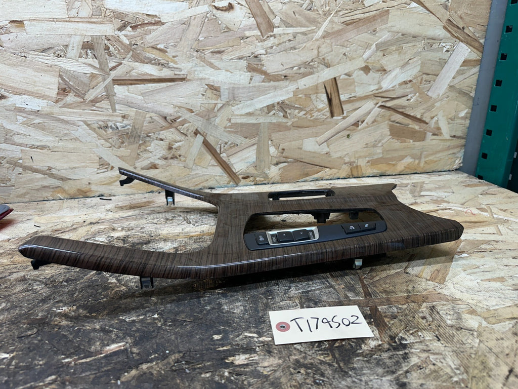 BMW 2011-2017 F25 F26 LOWER CENTER CONSOLE TRIM LIGHT WOOD OEM 9302211