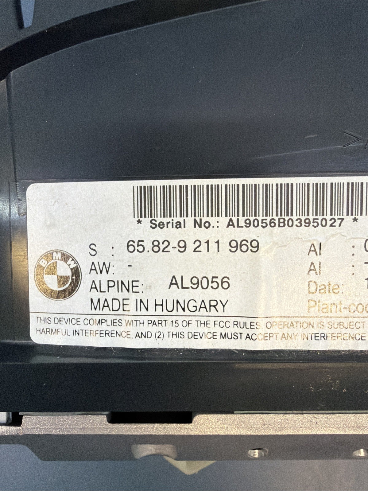 BMW E90 E60 E63 CIC Navigation On-Board Monitor Cluster Display OEM 9211969
