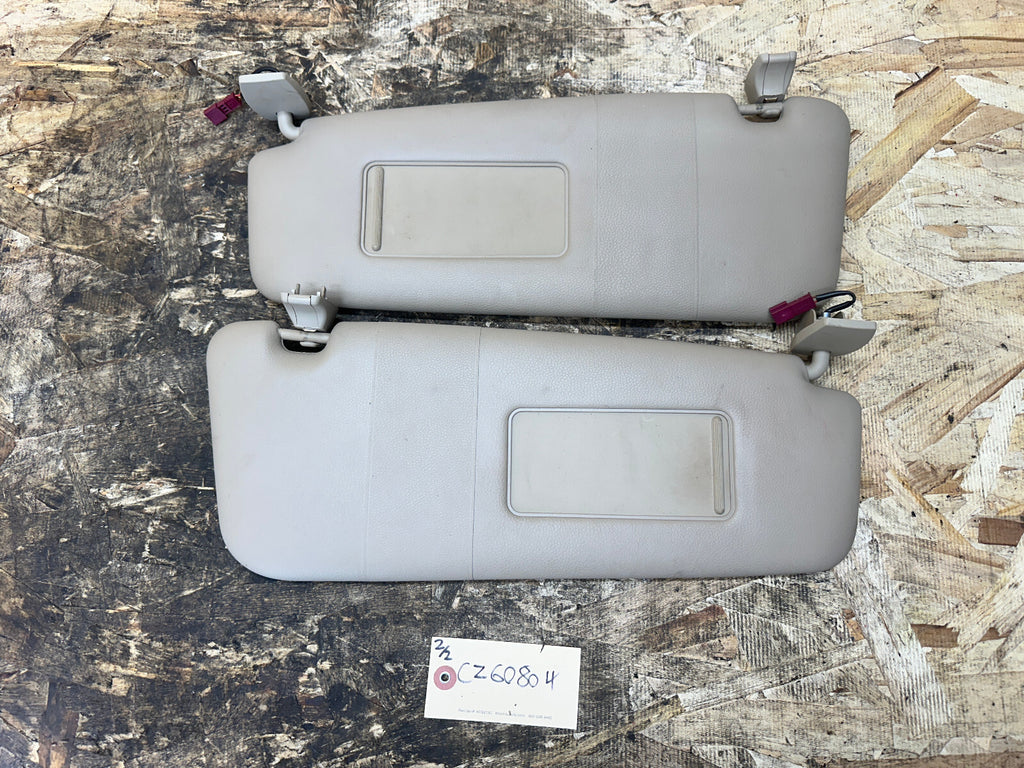 BMW 03-10 E60 5 SERIES BEIGE/TAN SUN VISOR SET 2PC OEM