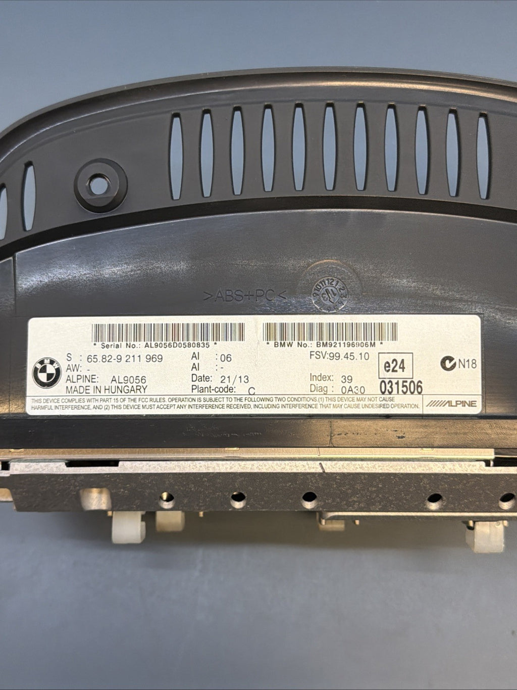 BMW E90 E60 E63 CIC Navigation On-Board Monitor Cluster Display OEM 9211969