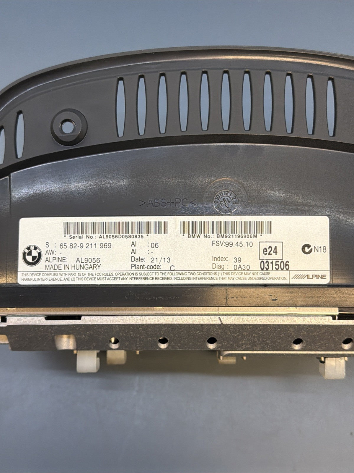 BMW E90 E60 E63 CIC Navigation On-Board Monitor Cluster Display OEM 9211969
