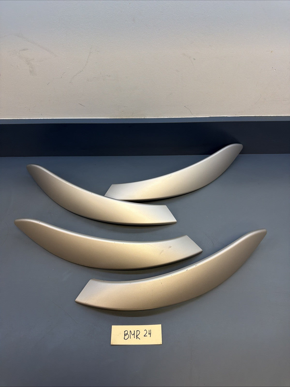 12-18 BMW 3 SER F30 Interior Door Pull Trim Silver Set of 4 OEM 7345082 7345081