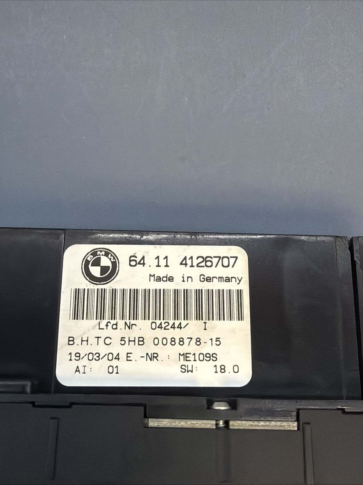 01-06 BMW E46 3 Series 330 M3 Temperature Climate Control Switch Panel 4126707