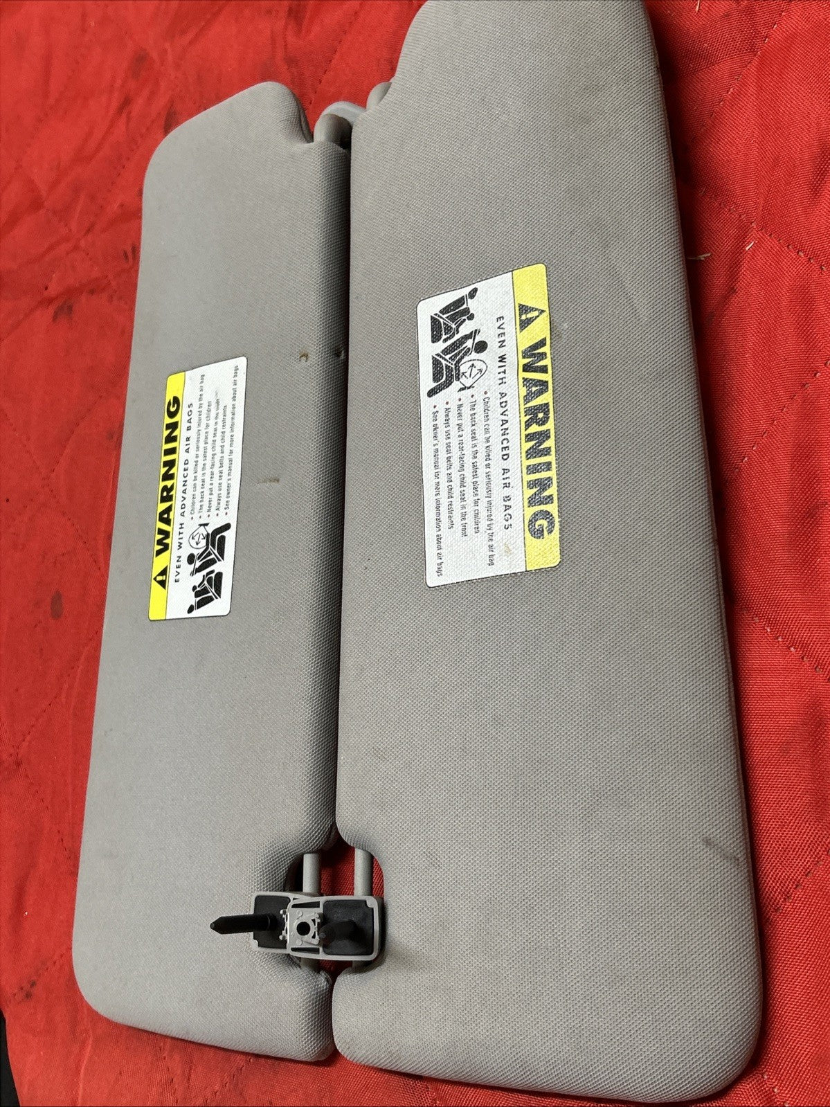 BMW E90 E91 E92 E93 Sun Visor Set Driver & Passenger Gray 6957369 6957370 CLOTH